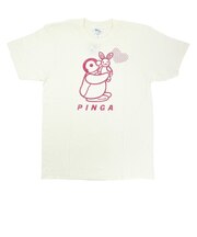 ピングー (PINGU) ピンガ 掠れプリントTシャツ(L) アイボリー アパレル