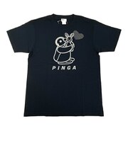 ピングー (PINGU) ピンガ 掠れプリントTシャツ(L) ネイビー アパレル