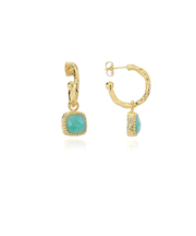 ATHENA ‘Tetra’スクエアストーンチャーム＆フープピアス