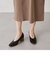 甲深チャンキーヒールパンプス