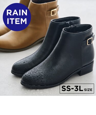 サイドベルトレインブーツ