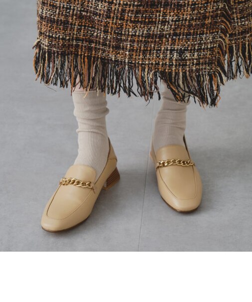 WEB限定アイテム★チェーンモチーフバブーシュローファー