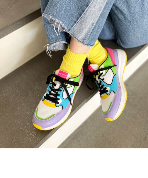 配色ジョグスニーカー