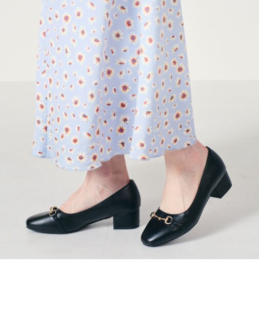 ビットモチーフスクエアトゥパンプス