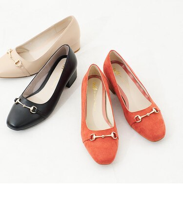 ビットモチーフスクエアトゥパンプス