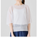 配色ラインシアーニットTシャツ