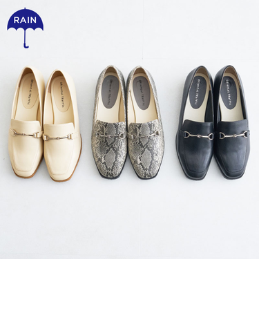 【撥水・防水】【晴雨兼用】ビットモチーフレインローファー/R-1014