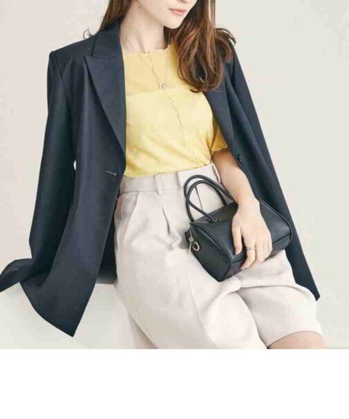 5分袖カラーシアーメッシュトップス