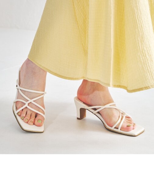 アシンメトリーチューブミュールサンダル/21234