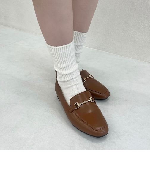 【跳べるパンプス/シリーズ累計150万足突破】【ローヒール･黒･疲れにくい】スクエアトゥビットモチーフローファー/R-3210