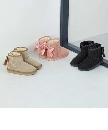WEB限定★バックリボンムートンブーツ