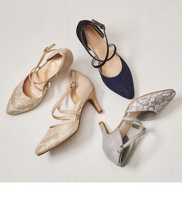 クロスストラップヒールパンプス/R2017