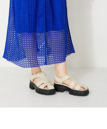 厚底ワイドストラップグルカサンダル/31226