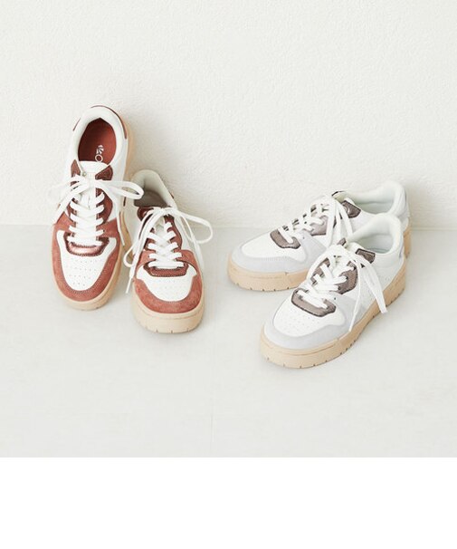 メタリック切替厚底ソールスニーカー/OT3729