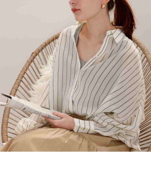 シアーストライプBIGシャツ/AC3321