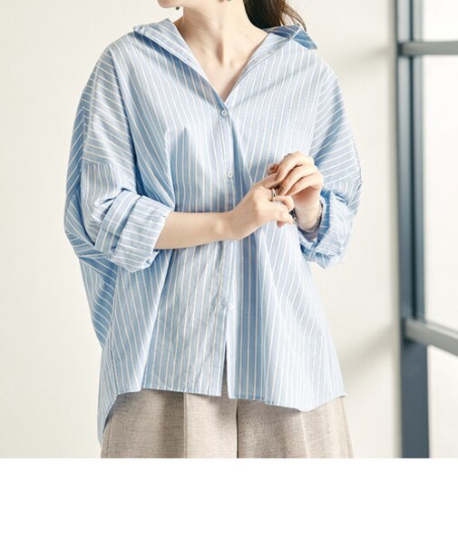 シアーストライプBIGシャツ/AC3321