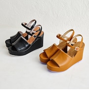 甲深ベルトウエッジサンダル/31245