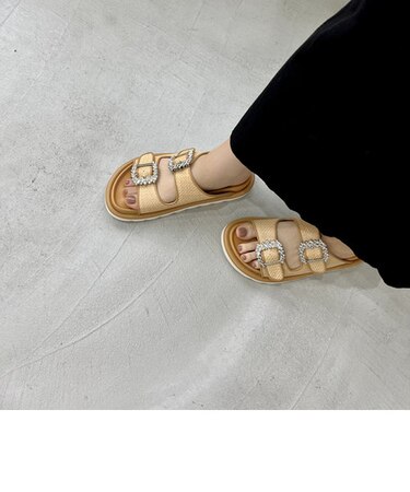 ビジューバックルコンフォートサンダル/31225