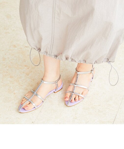 【23SS新作】Tストラップフラットサンダル/31255