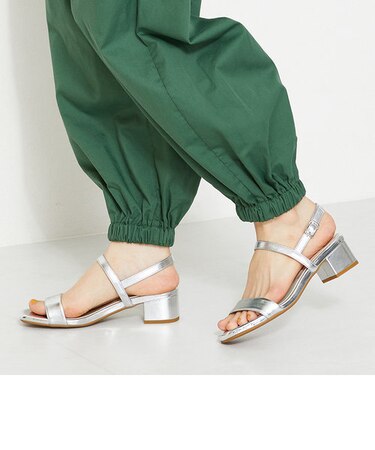 バックストラップミドルヒールサンダル/32211