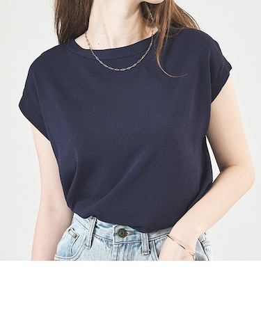 ボートネックフレンチスリーブサマーニット/AC3416