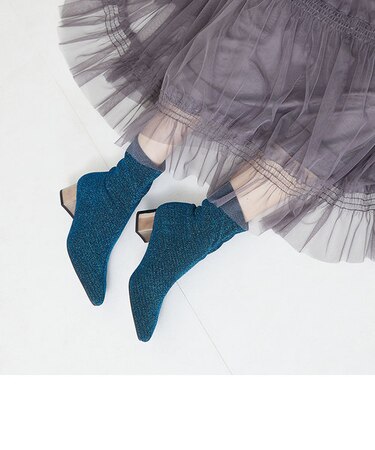 ラメニットブーツ/31415