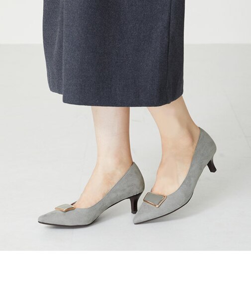 2wayスクエアモチーフヒールパンプス/32308