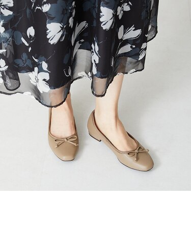 スクエアトゥフラットバレエシューズ/32306