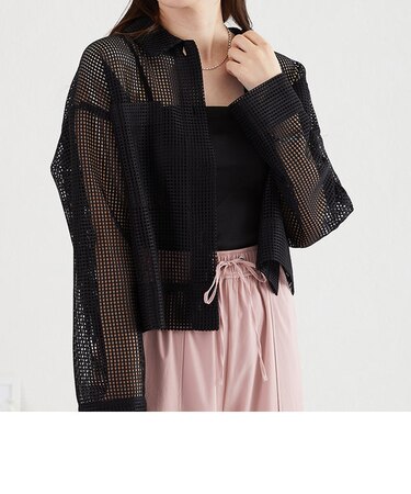 メッシュクロップドシャツ/AC3313