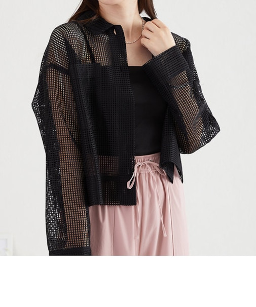 メッシュクロップドシャツ/AC3313