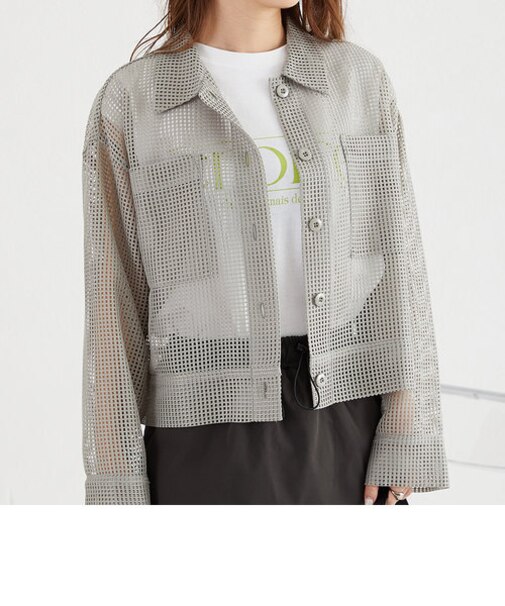 メッシュクロップドシャツ/AC3313