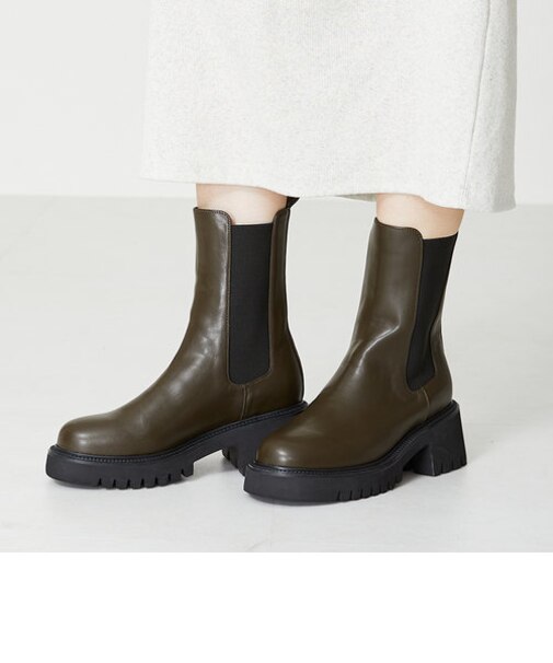 厚底サイドゴアブーツ/31419