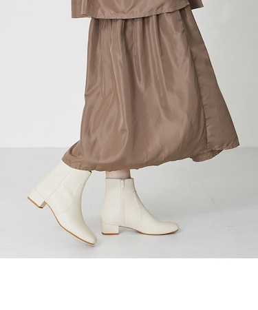 スクエアトゥプレーンショートブーツ/32401