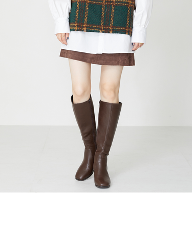 スクエアトゥヒールロングブーツ/31503