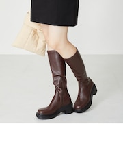 厚底ストレッチヒールロングブーツ/31514