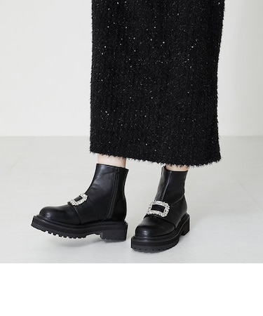 ビジューモチーフタンクソールブーツ/31432