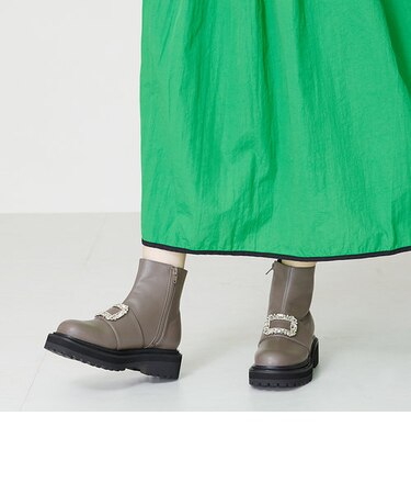 ビジューモチーフタンクソールブーツ/31432