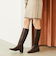 ストレッチミドルヒールロングブーツ/31502