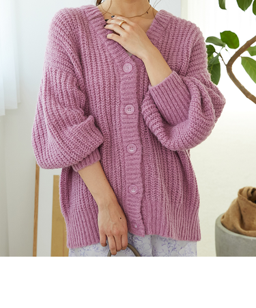 Vネックニットカーディガン/MO33N01