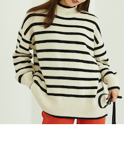 バックスリットニットプルオーバー/MO33N03