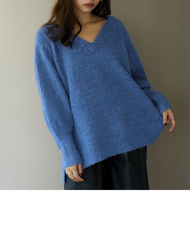 メランジVネックニットプルオーバー/MO33N06