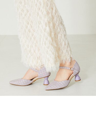 変形ヒールセパレートパンプス/41123