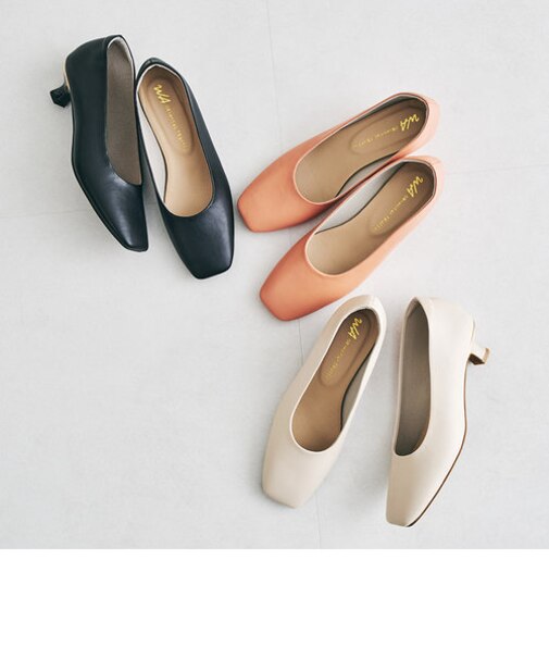 スクエアトゥヒールパンプス/42109