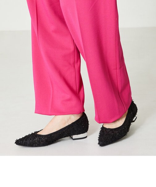 メタリックヒールチュールパンプス/41102