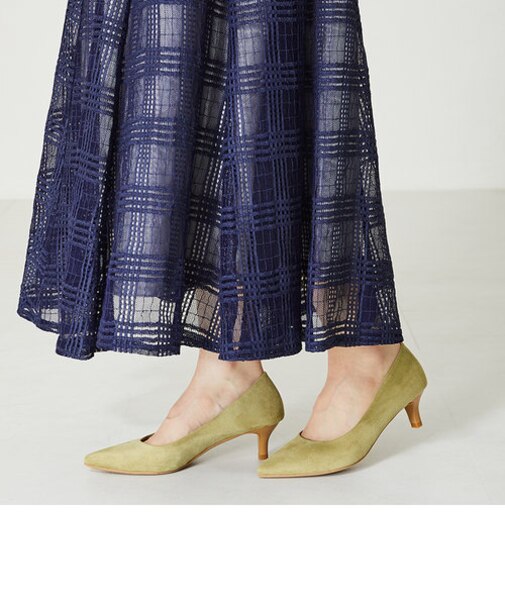 カラーソールポインテッドトゥパンプス/42103