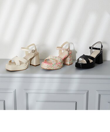 プラットフォームクロスベルトサンダル/41214