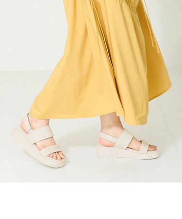 【歩きやすい】パデットストラップ厚底サンダル/42203