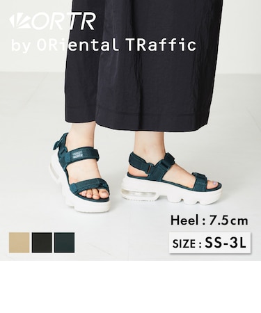 【リカバリーサンダル】ボリュームソールダブルベルトサンダル/OT3216