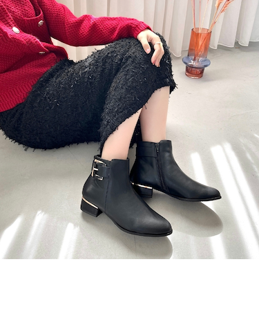 バックルベルトショートブーツ/42402