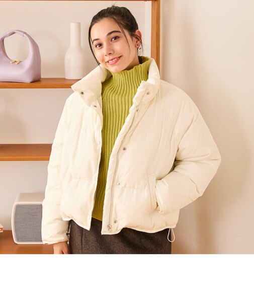 スタンドネックショートダウンジャケット/MO43D02